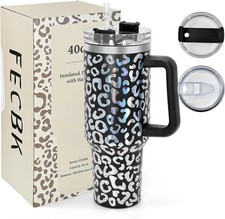 40 oz Tumbler with Handle and Straw