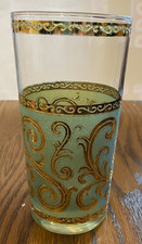 Culver Toledo Green 22K Gold Highball Glass Vintage Barware 1 Replacement Piece