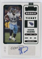 2022 Panini Zenith Green 19/23 Hassan Haskins #119 Auto 04fu