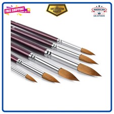 Kolinsky Watercolor Brush Set Pure Kolinsky Sable Hair Pointed Round