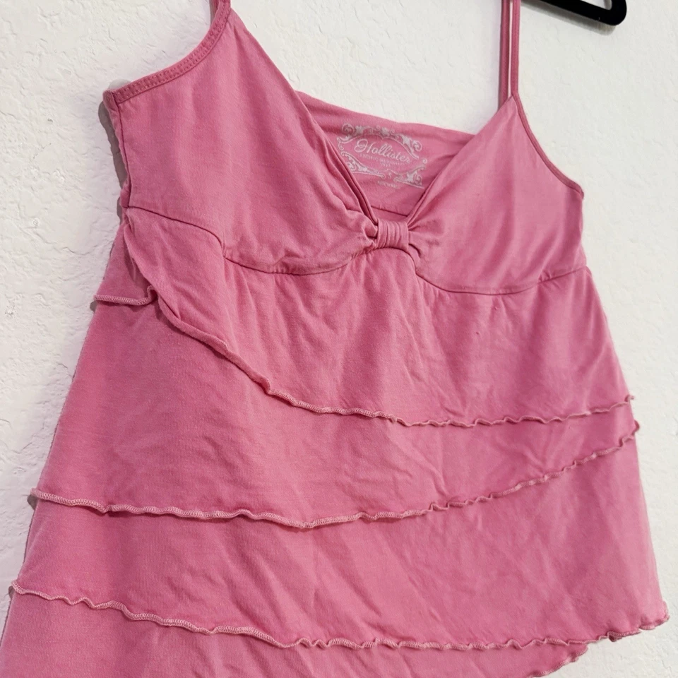 Top Babydoll Vintage Y2K Hollister Rosa Coqueta Hada Ballet Núcleo Volantes Talla S Foto 2 de 4