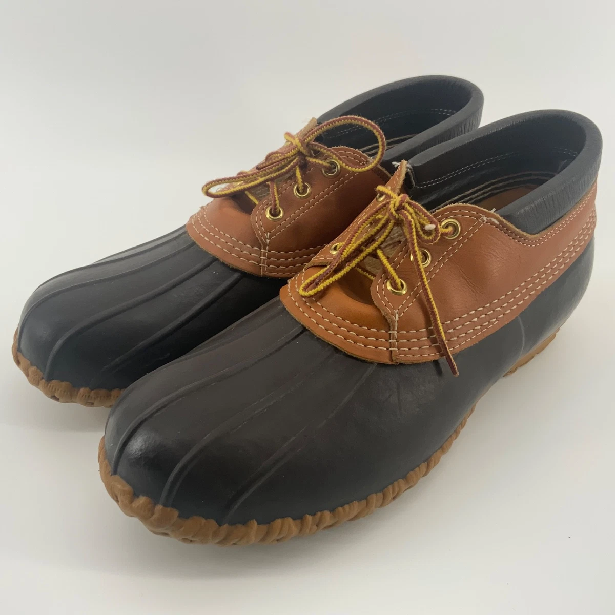 L.L. Bean Duck Boots Lace Up Leather Top Made in Maine Men’s HM Vintage LL Bean Maine Hunting Shoes Mens 8N GM MADE IN USA  main image 2