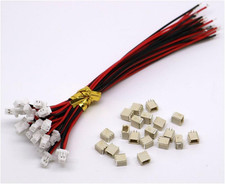 Daier 20 Sets Mini Micro Sh 1.0 Jst 2-Pin Connector Plug Male with 150Mm Cable 