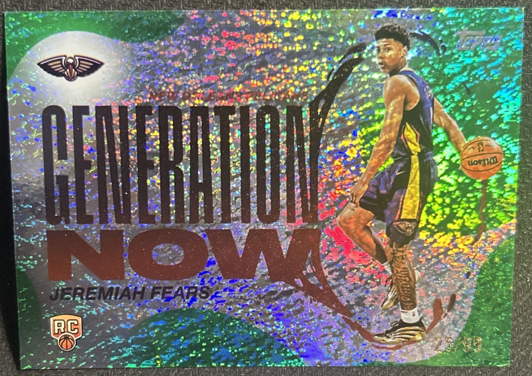 2025 Topps NBA Jeremiah Fears Green Generation Now GN-7 /99