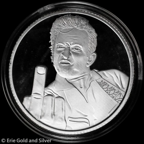 Johnny Cash "F**k Walking the Line" 1 oz Silver Proof Round