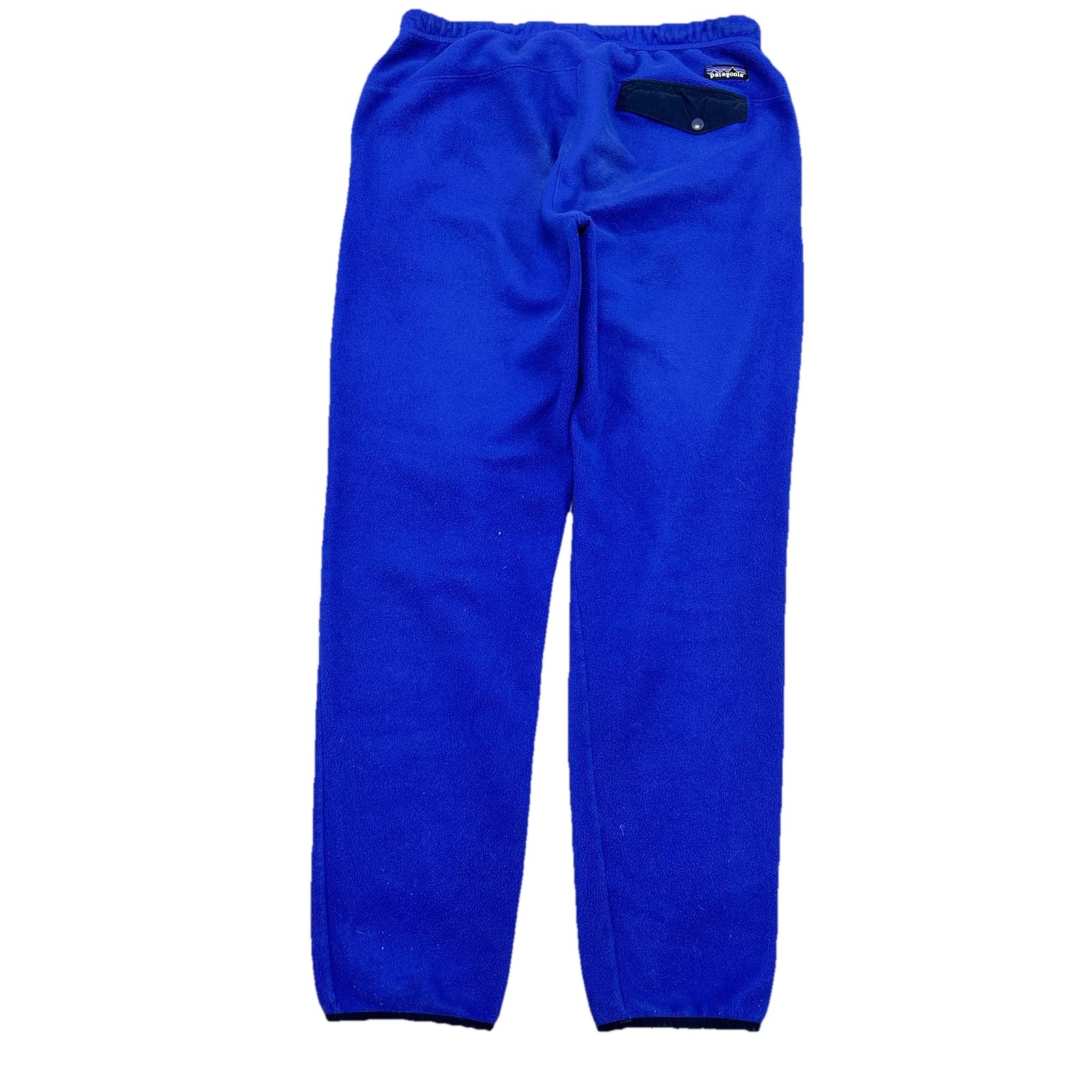Patagonia Synchilla Fleece Pants Mens M Blue Snap Pocket Lounge Outdoor