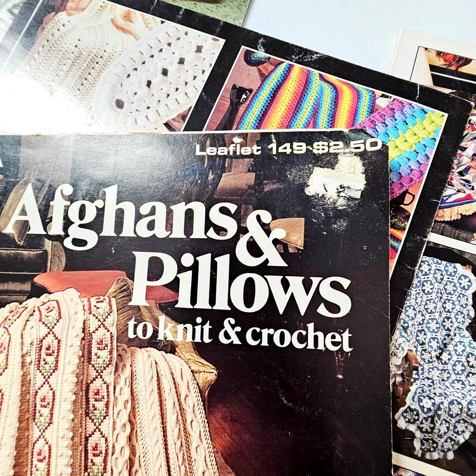 Vintage Crochet Afghan Pattern Booklets Lot of 4 Annie’s & Leisure Arts, Crafts - Image 3 of 4