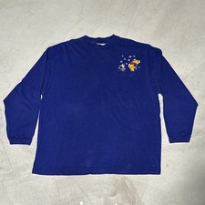 Vintage Disney Store Winnie The Pooh Piglet Tee Shirt SZ 2XL L/S Y2K Embroidered