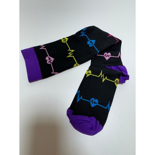 Compression Socks Women Medical EKG Nursing Flight Travel 