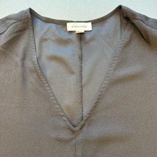 Nordstrom Black 3/4 Sleeve Midi Shirt Dress Career Wear Business Minimalist Sz S