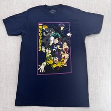 My Hero Academia Funimation Mens Blue Graphic T-Shirt Deku Class 1-A Size M