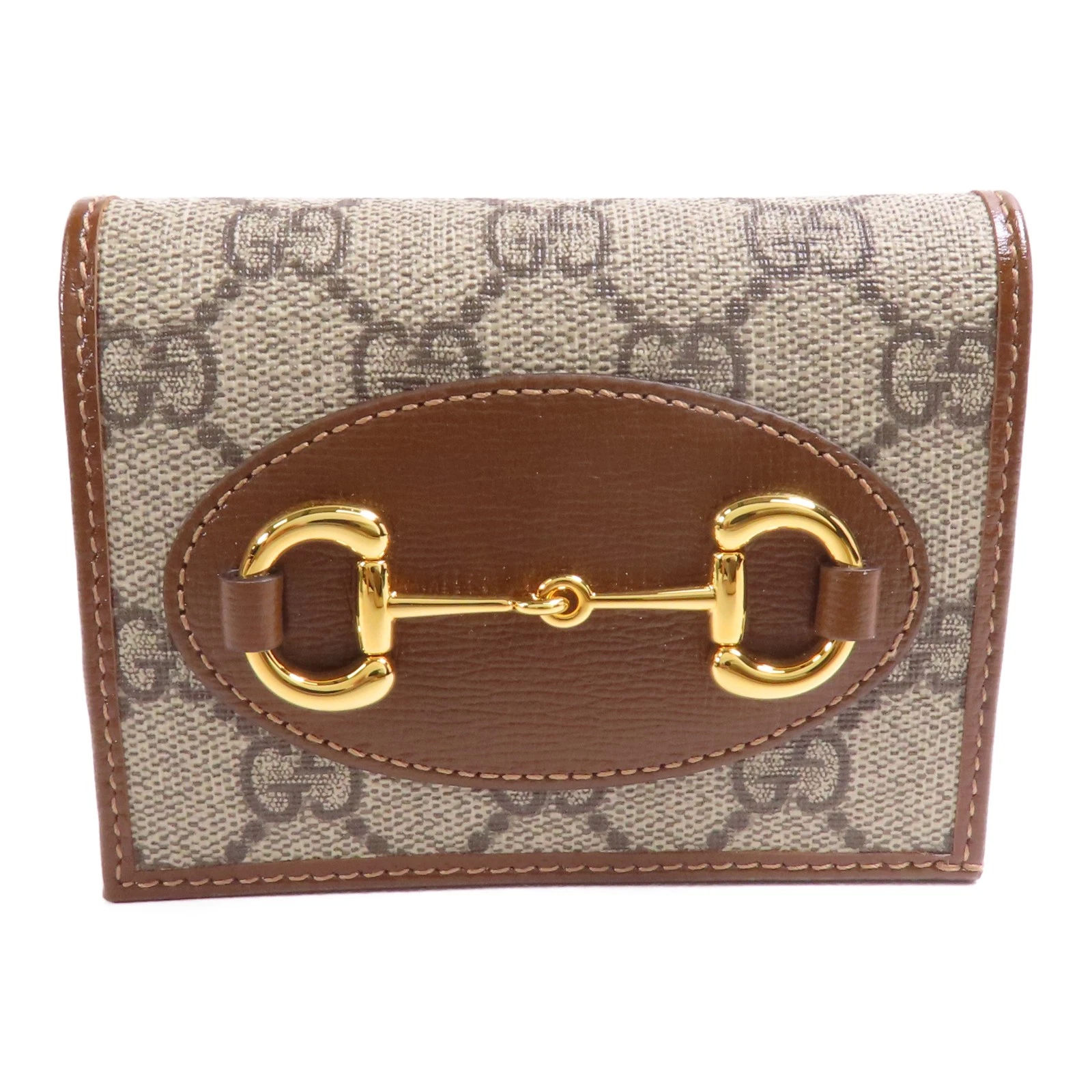 Portafoglio GUCCI GG GHW 621887 rivestito in tela marrone