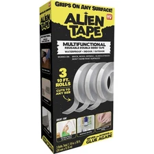 Alien Tape Reusable Double-Sided Transparent Tape (3-Roll) 7087 Pack of 6 Alien