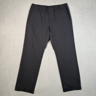 Acne Studios Pants Mens 48 Gray Ari Wool Trousers Elastic Waist Drawstring Dress