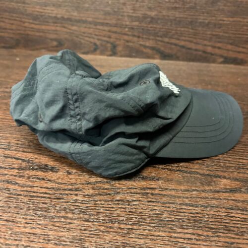 North Face Hat Cap Snap Back Black White Outdoors Hiking Faded Twill Dad Adult - Picture 2 of 11
