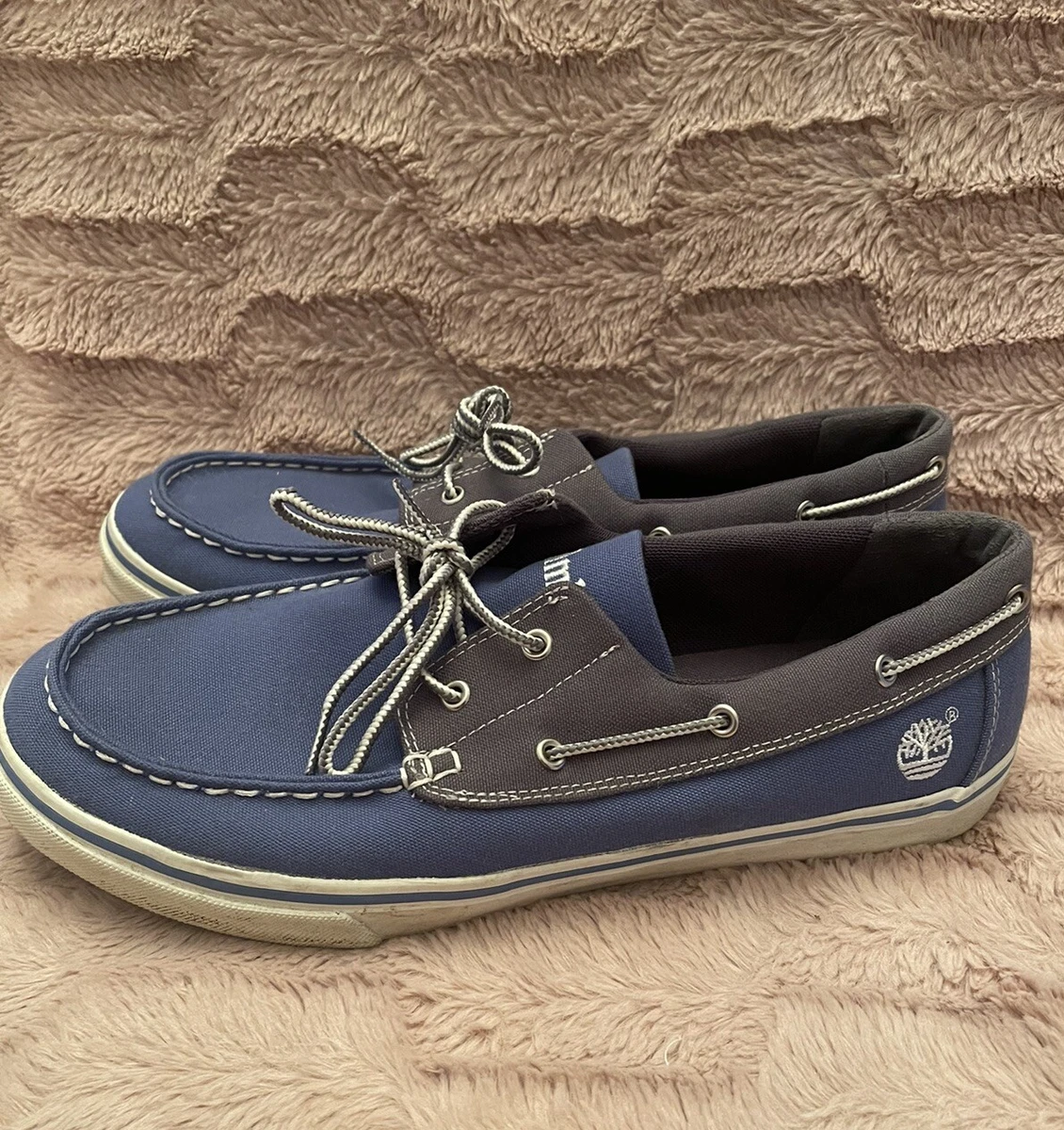 Timberland canvas top boat shoes