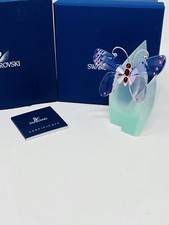 Statuina farfalla Swarovski Acara viola paradiso con esposizione foglie 719184