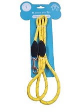 4 FT Premium Heavy Duty Braided Nylon Rope Dog Leash Reflective w/ Swivel Clasp