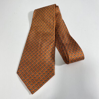 BIJOUX TERNER MENS TIE ORANGE MULTI COLORS REPP TIE