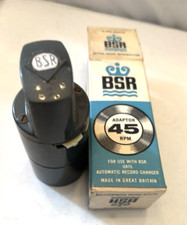 GRAY BSR 45 RECORD ADAPTER SPINDLE ADAPTOR NOS BLUE BOX GREAT BRITAIN