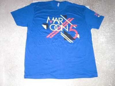 MAROON FIVE 2013 VIP blue tour shirt t-shirt men's 2XL