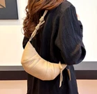 Genuine Soft Leather Bag Croissant Baguette Dumpling Crossbody Small Handbag