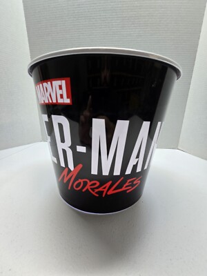 Marvel Miles Morales Spiderman 1 Pcs Reusable Popcorn Bucket Bioworld Trash Can 