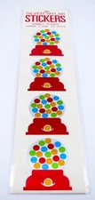 NEW Vintage Hambly Studios “Bubblegum Machines” Foil Mylar 4 Stickers 1 Sheet
