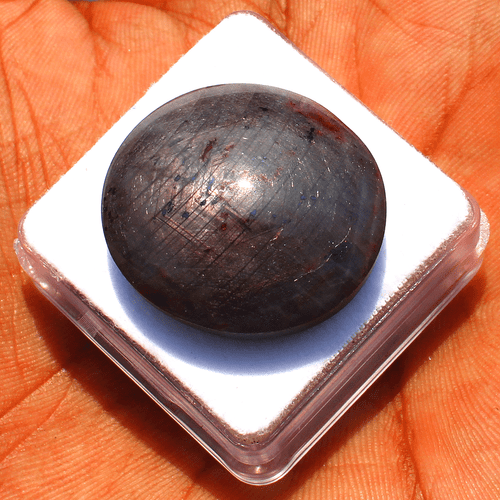 92 Cts Natural Star Ruby Top Quality 27.8mmx25.1mm Oval Cabochon Loose Gemstone - Picture 11 of 13
