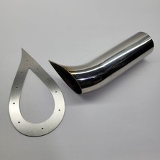 Tear drop Exhaust Tip with Trim Plate 1.5-5.0...