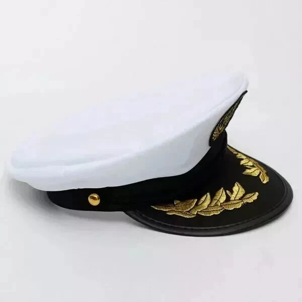 NOUVEAU Cadeau Adulte Unisexo Yate Bateau Capitaine Marin Marine Chapeau Ancre Foto 3 de 4