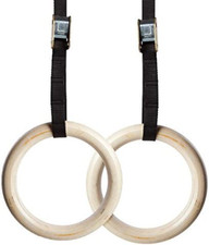 Wood Gymnastic Ring Olympic Strength Training Gym Rings Wooden