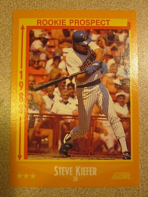 定価8800 KD KINGDOM 40 POST CARDS 1988 SCORE #630 STEVE KIEFER ROOKIE PROSPECT MILWAUKEE BREWERS | eBay