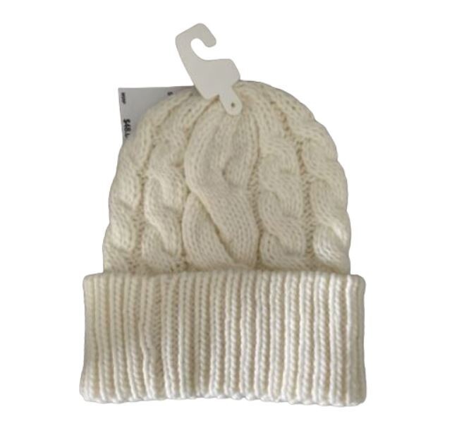 Michael Kors Womens Cream Off White Cable Knit Winter Beanie  display picture 3