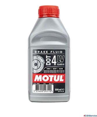 MOTUL DOT 4 LV Bremsenflüssigkeit 100% Synthetisch Low Viscosity 500 ml