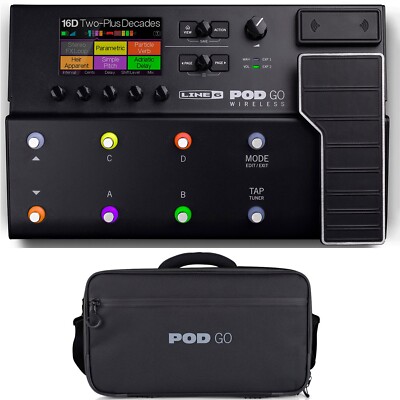 Line 6 POD GO Wireless Amp and Effects Floorboard Modeler w/ Shoulder Bag
