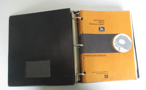 John Deere JD410 Backhoe Loader Operators Manual + Owner's Manual Origina BINDER - Picture 2 of 12