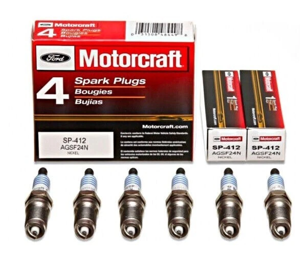 6 bujías MOTORCRAFT SP412X AGSF24N OEM PARA FORD Explorer SPORT TRAC 07-10 Foto 2 de 2