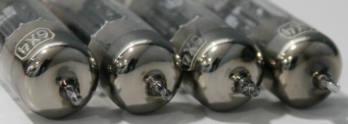 4Pcs. 6X4 EZ90 RCA NOS NIB black plate with top round getter rectifier tube - Picture 7 of 9