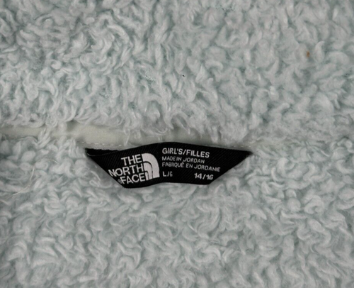 The North Face Jacket Girls Large Light Blue Full Zip Sherpa Fleece Youth - Picture 8 of 13