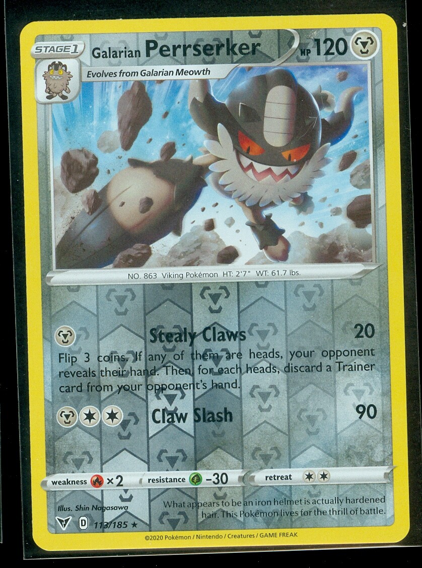 Galarian Perrserker - SWSH04: Vivid Voltage [REVERSE HOLO] | Ozzie Collectables
