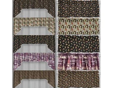 Beer or Wine Valances, Curtains or Swags (5 Patterns Available)