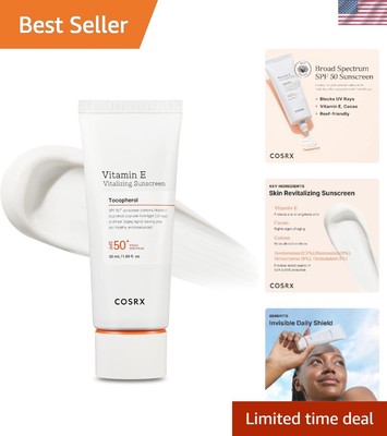 Vitamin E Sunscreen SPF 50 Moisturizer Lightweight Travel Summer Korean
