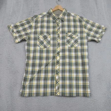 Kuhl Eluxur Shirt Mens XL Grey Plaid Outdoor Gorpcore Hiking Techwear Casual