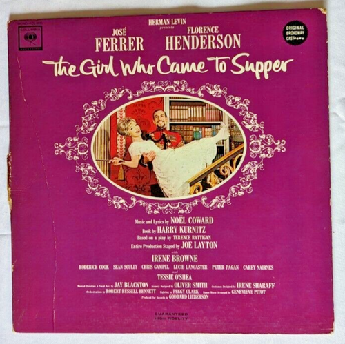 THE GIRL WHO CAME TO SUPPER soundtrack 1964 LP Jose Ferrer Florence Henderson - Picture 2 of 8