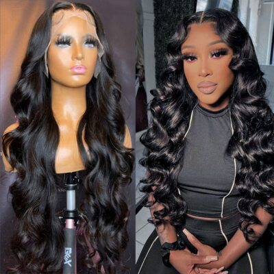 30 Inch Body Wave Human Hair Lace Front Wig Pre Plucked Glueless 30 32 Inch 13x6 HD Glueless Lace Front Wigs Pre-Everything  main image 4
