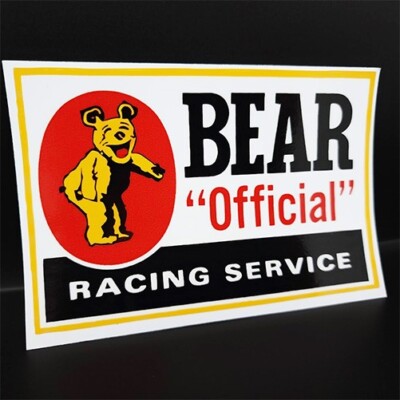 BEAR RACING SERVICE Vintage Style DECAL, Vinyl STICKER, racing,hot rod,rat rod