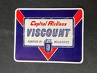 Vintage Capital Airlines Viscount Powered by Rolls-Royce Luggage Label