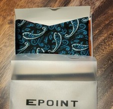 New Men's Blue Green White Striped Bowtie Epoint