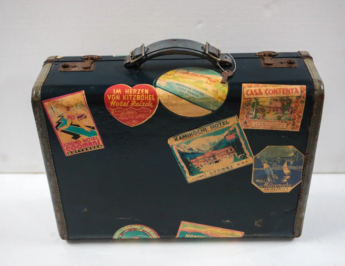 Vintage Travel Bag: Leather & Canvas